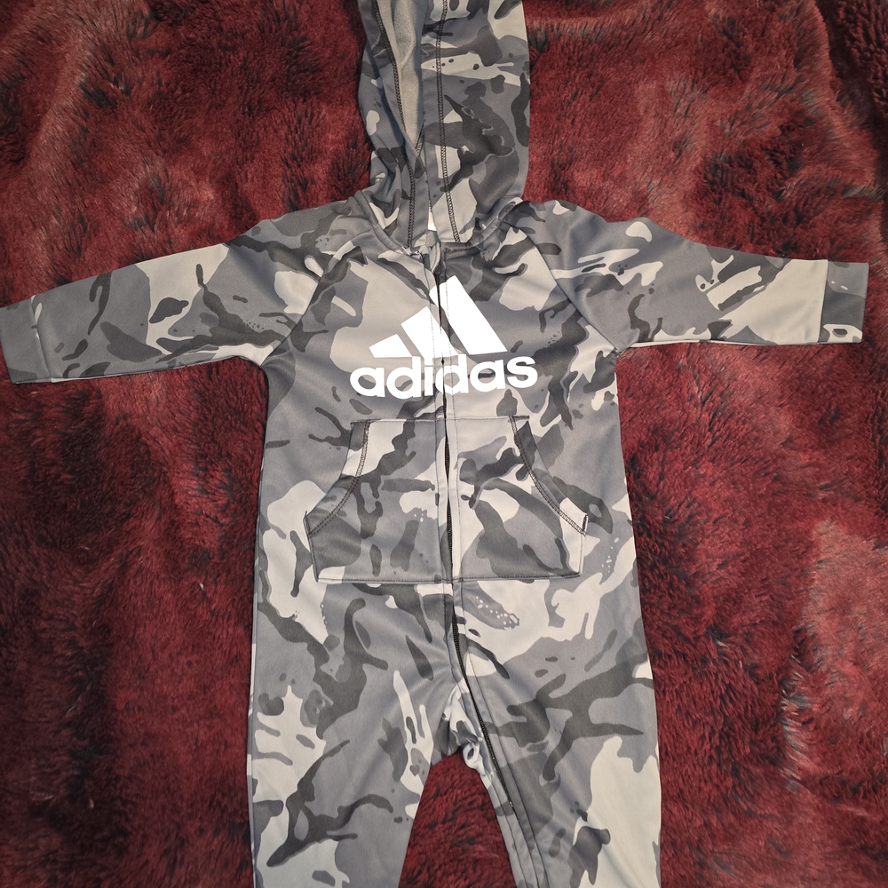 Adidas Kids Gray Camo Outfit 6 Month